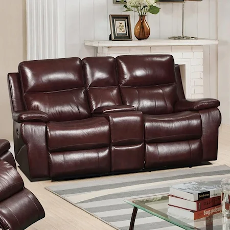 Power Reclining Console Loveseat with Power Headrest